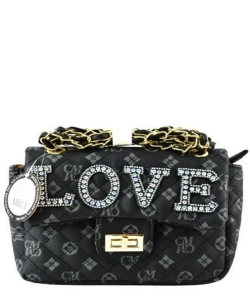 Monogram Love Crossbody Bag CS730QS BLACK